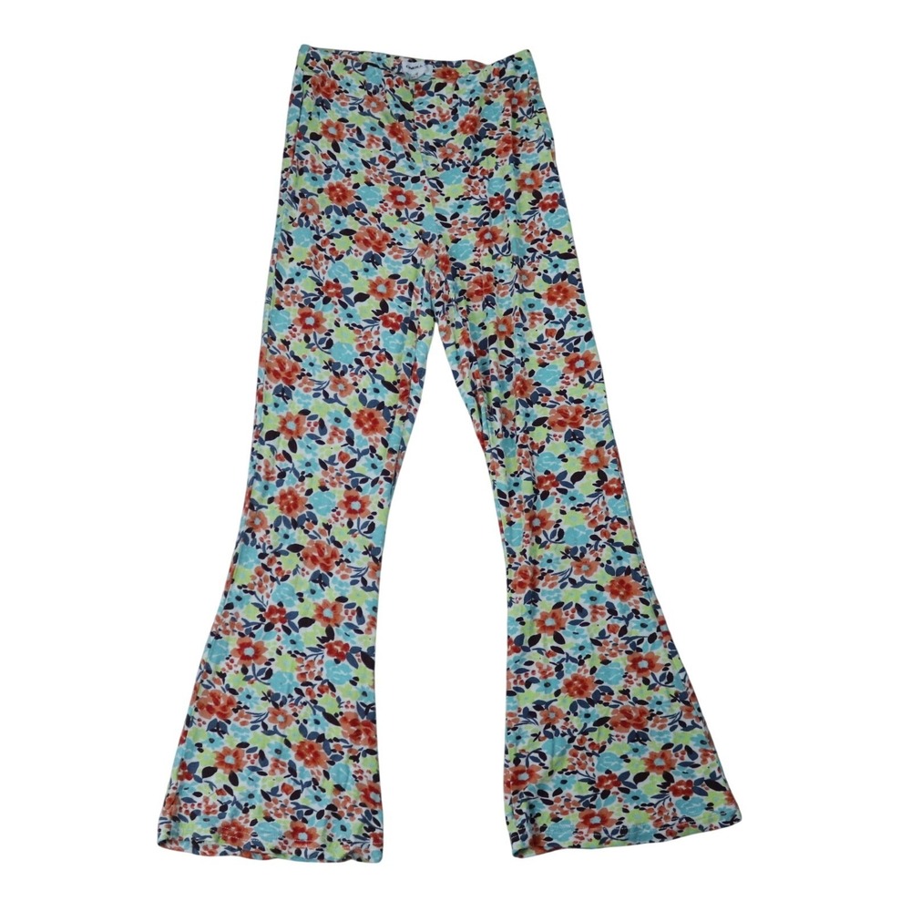 O'Neill Dallen Floral Print Flare Stretch Pants Womens XS 70's Hippie Beach Boho